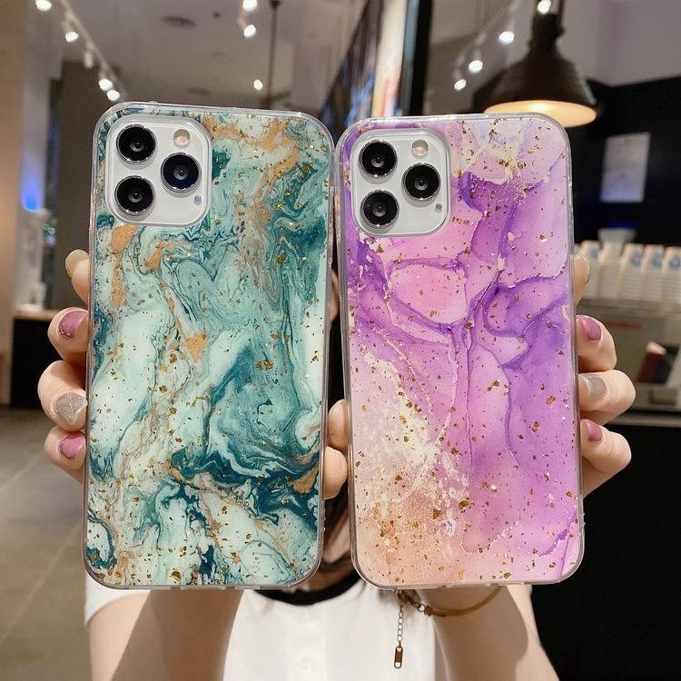 New Love the earth stylish marble stone phone cases ultra thin tpu back cover case for iphone 12 11 pro max xr xs-image-615905764