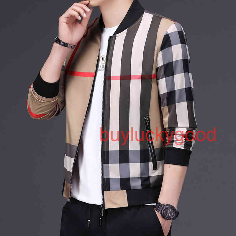 

Good Brand Coat 2022 autumn new men's jacket trend leisure middle-aged and young people stand collar SE1V, Yellow