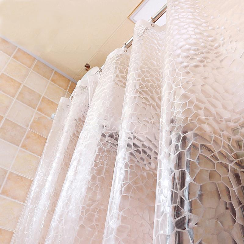 

Bath Shower Curtain Home Decor 2.2m/2m Height Bathroom Accessories Villa with Swimming Pool Personalized Waterproof Bath Curtain