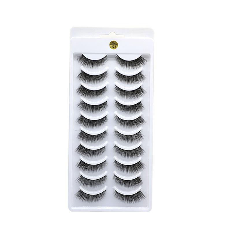 

10 Pairs/Lot Multilayered Charming 3D Mink Eyelashes Set 100% Cruelty Free Thick Crisscross Natural Eyelash Extension Tools