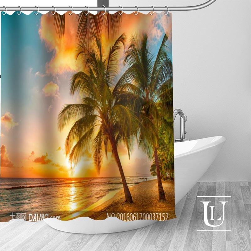 

Sunset Shower Curtains Custom Bathroom Curtain Waterproof Bathroom Fabric Polyester Shower Curtain High Quality