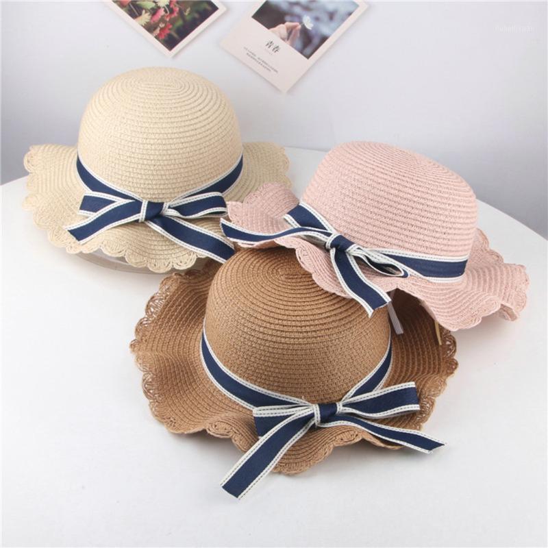 

Baby Hat Toddler Baby Kids Girls Solid Bow Ribbons Breathable Hat Bucket Cap newborn photography props1, Navy