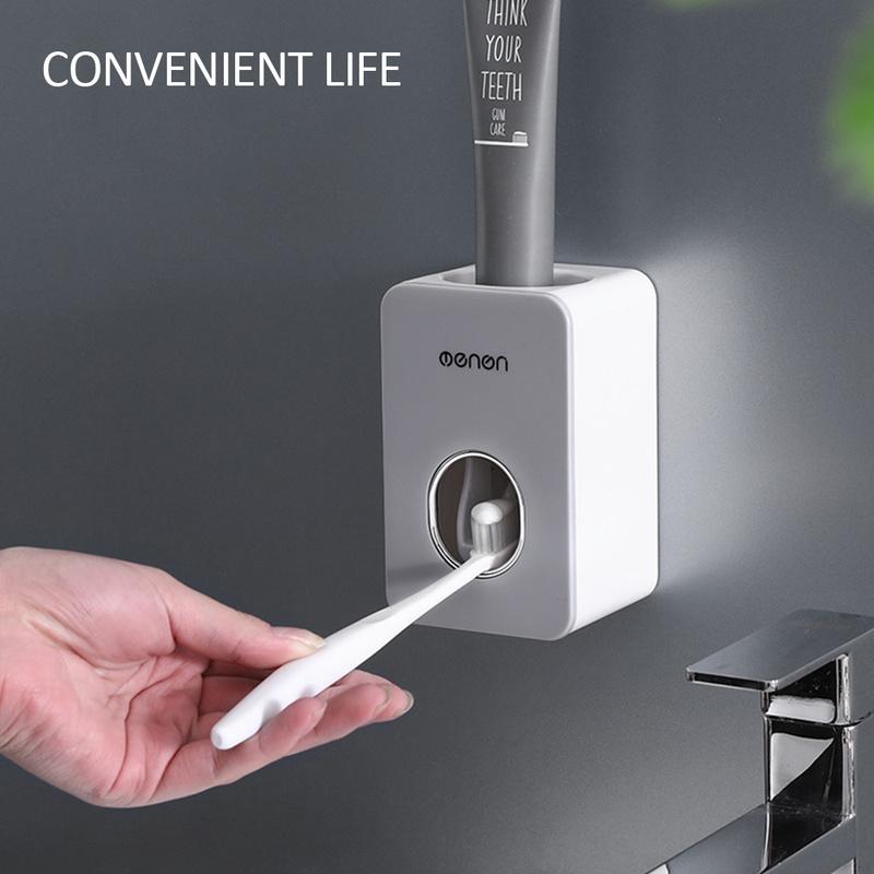 

Fully Automatic Toothpaste Squeezer Wall Mounted Washable Toothpaste Squeezers Vacuum Press Bathroom Decor Holder
