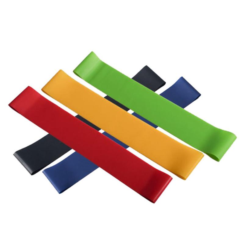 

5PCS Portable Latex Tension Band Set Fitness Sports Yoga High Elasticity Deep Squat Smooth Surface Tension Bands Home Fitness, Red