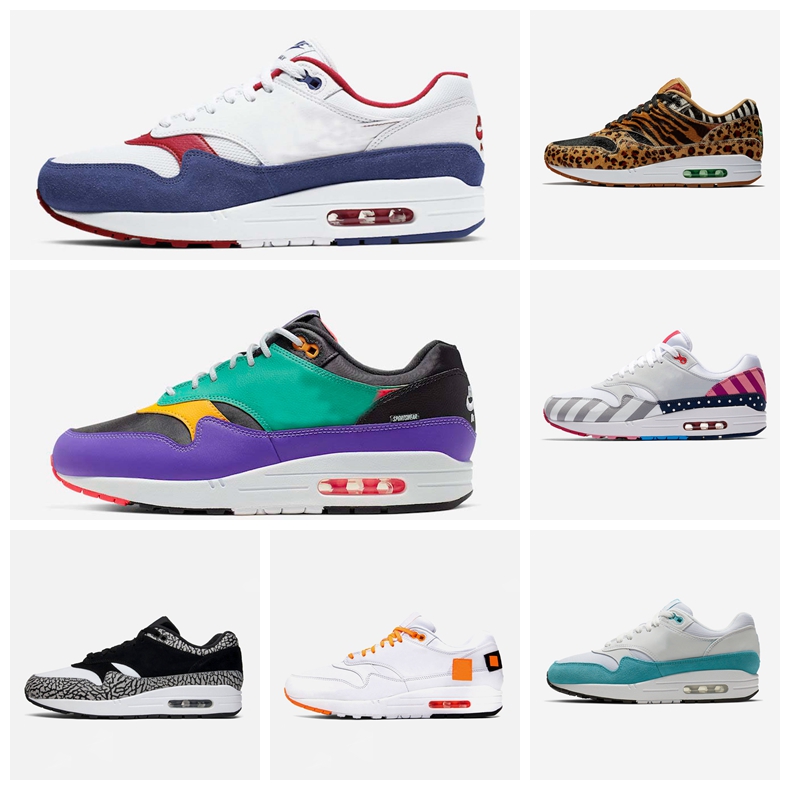 

2019 New Arrival 1 87 DLX Air ATMOS Casual Shoe Animal Pack 1s parra Leopard gra Men Maxes Women Classic Athletic Zapatos Trainers