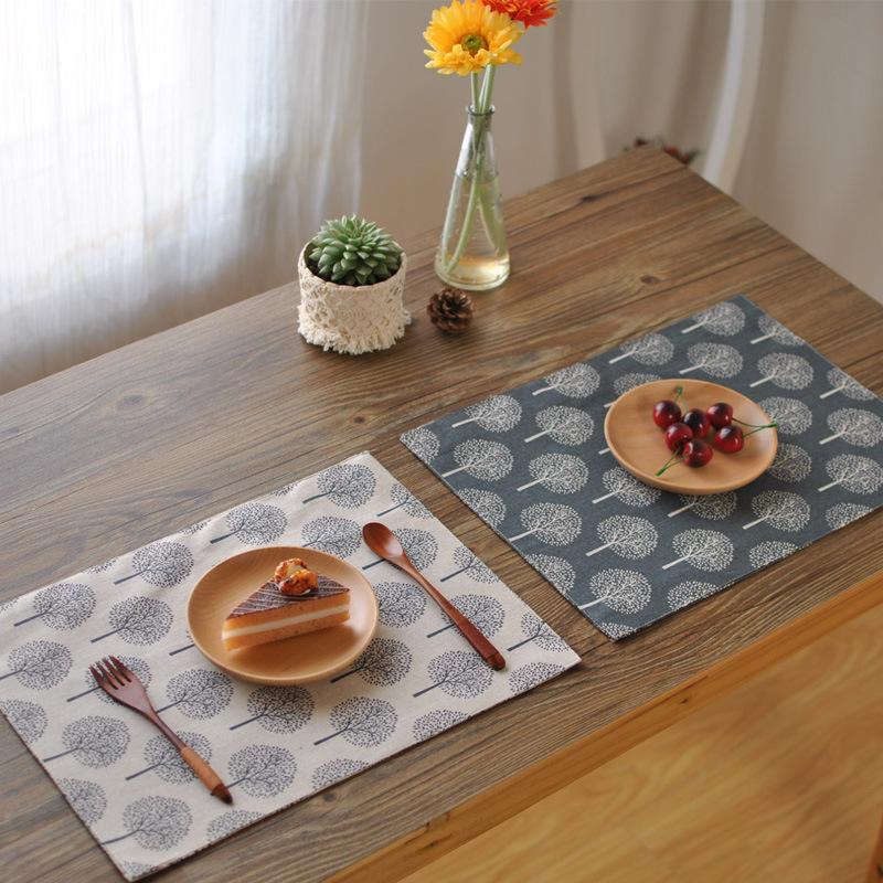 

Table Cloth Japanese Cotton Linen Napkin Towel Cover Double-layer Placemat Insulation Anti-scald Po Background