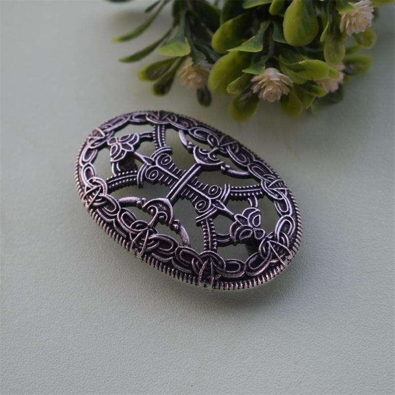 

12pcs 9th Century Odin Fibula Brooches Hollow Out Celt Knot Brooches Vikings Amulet