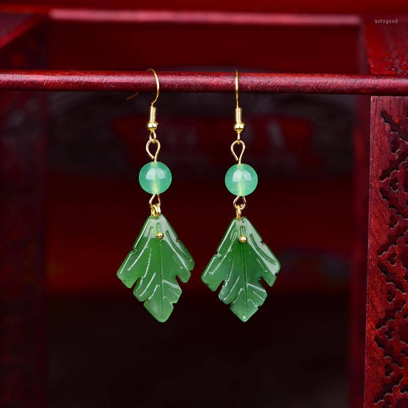 

Dangle & Chandelier Luxury Vintage Earrings For Women Green Leaf Ethnic Fashion Brincos Ear Rings Accessories Jewelry 20211