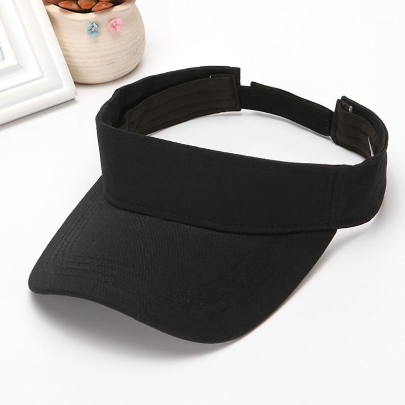 

Stylish Casual Outdoor Sports Golf Light Weight Fashion Summer Plain Men Women Hiking Tennis Cap Solid Sun Visor1, White
