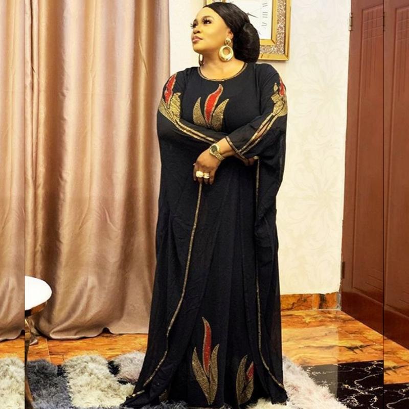 

2021 Spring Autumn Fashion New Arrival African Dashiki Gorgeous Long Sleeve Maxi Dresses Women Muslim Fashion Abaya Long Dress