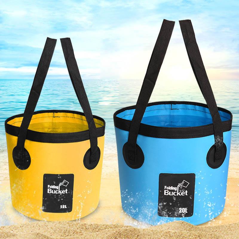 

20L Large Capacity Water Storage Bag Folding PVC Bucket Wash Feet Barrels Travel Washbasin Hiking Climbing Fishing Barrels
