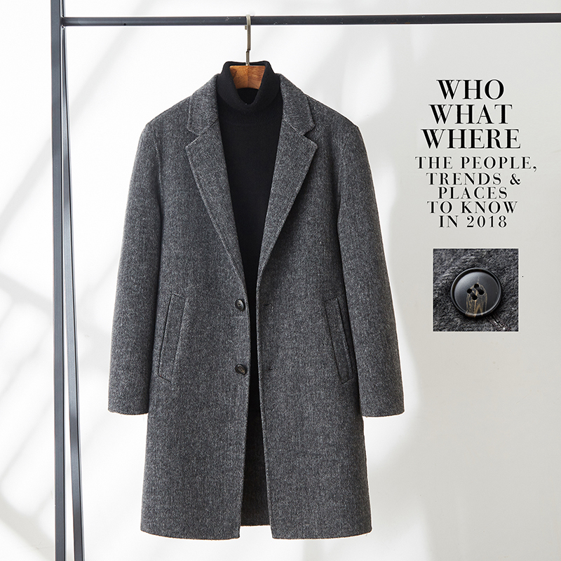 

2021 New Arrival Winter Quality Business Coat Double-faced Wool, Men's Wool Coats 8PJ9, Camel
