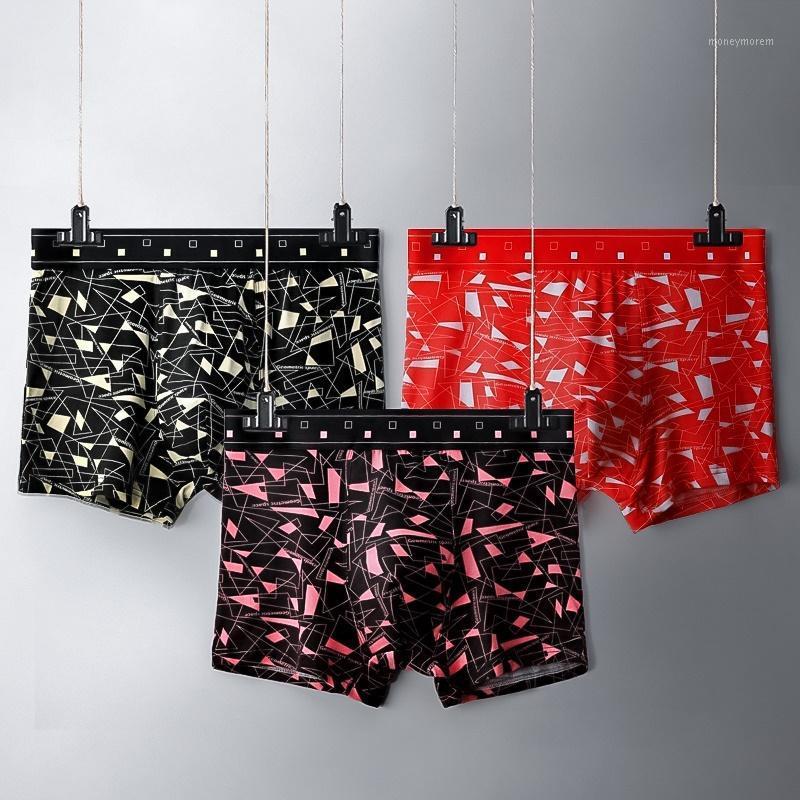 

Men's Boxer shorts, youth underwear, modal breathable personality trend, waist shorts1, Pink