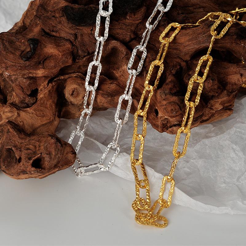 

Chokers Minimalist Chunky Choker Necklaces For Women Couple Texture Folds Collar Statement Linked Chain Neck Jewelry