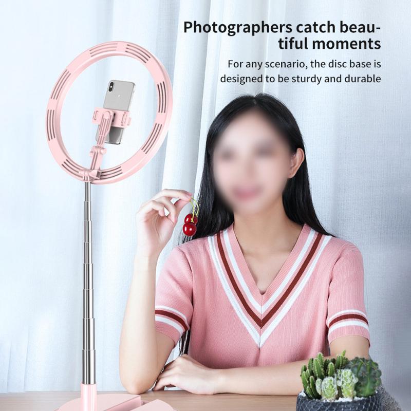 

Led Video Light Dimmable Selfie Ring Light USB Ring Lamp Photography Foldable Phone Holder For Makeup