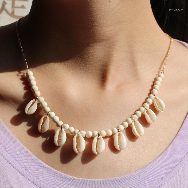 

Artilady beach shell pendant necklace collection beads statement necklace for summer women jewelry party gift drop shipping1