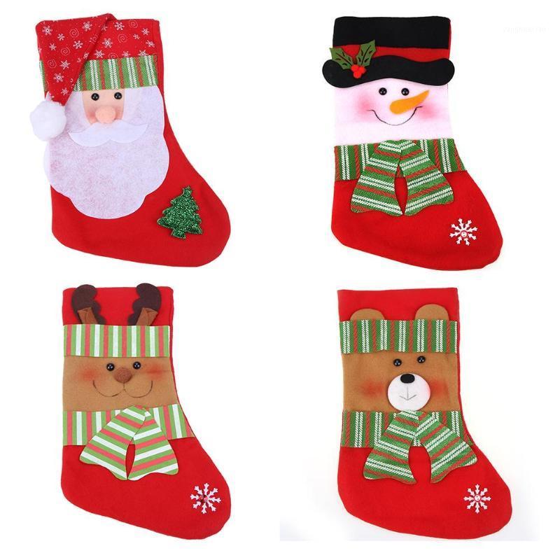

Christmas Stocking Santa Claus Sock Gift Bag Xmas Decorations Children Gift Candy Bag Socks Tree Decor Ornaments Supplies 20171