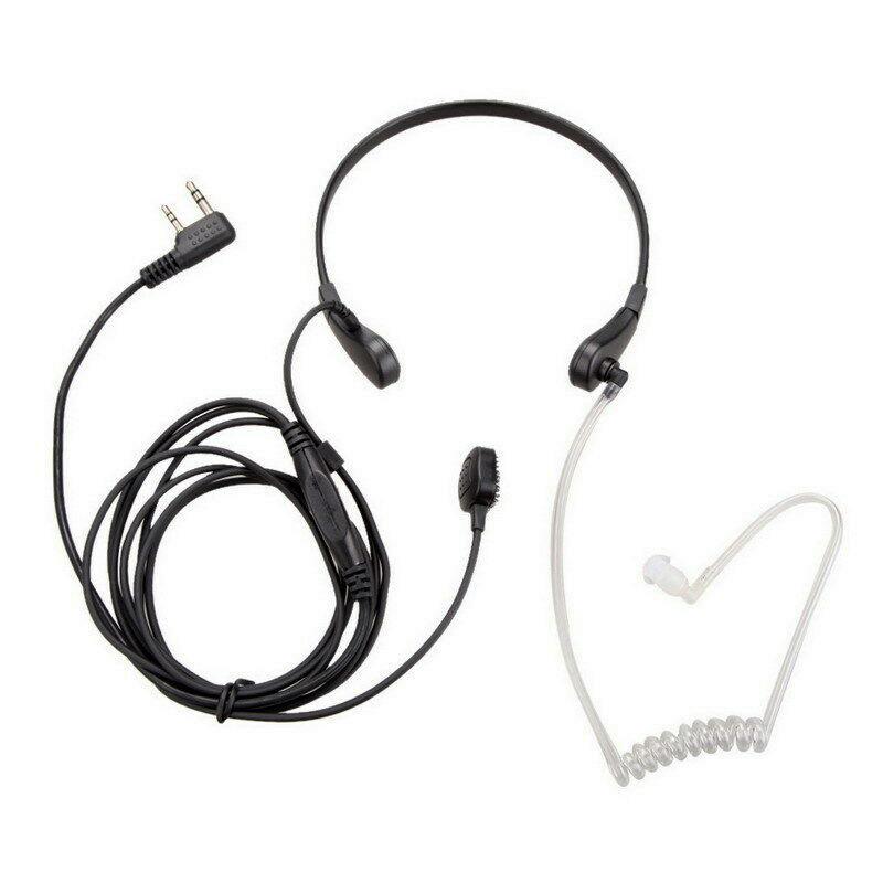 

Throat Microphone Vibration Headset Earpiece for Two Way Radio Baofeng Uv-5R Uv-82 Uv-B6 Bf-888S Walkie Talkie Earphone, Black