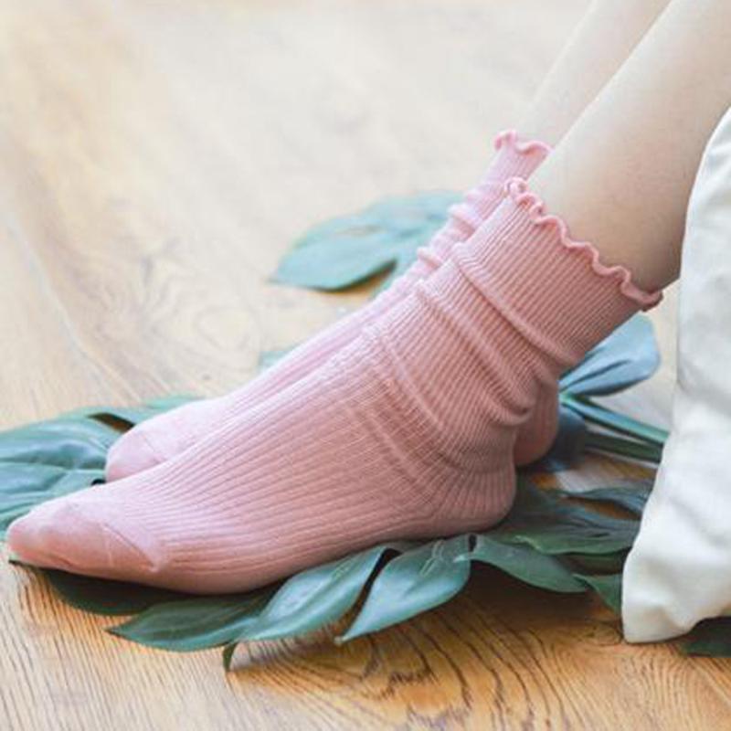 

Women Socks Female Girl Candy Color Cotton Casual Cute Pile Of Socks Set Free Size W924, Wh