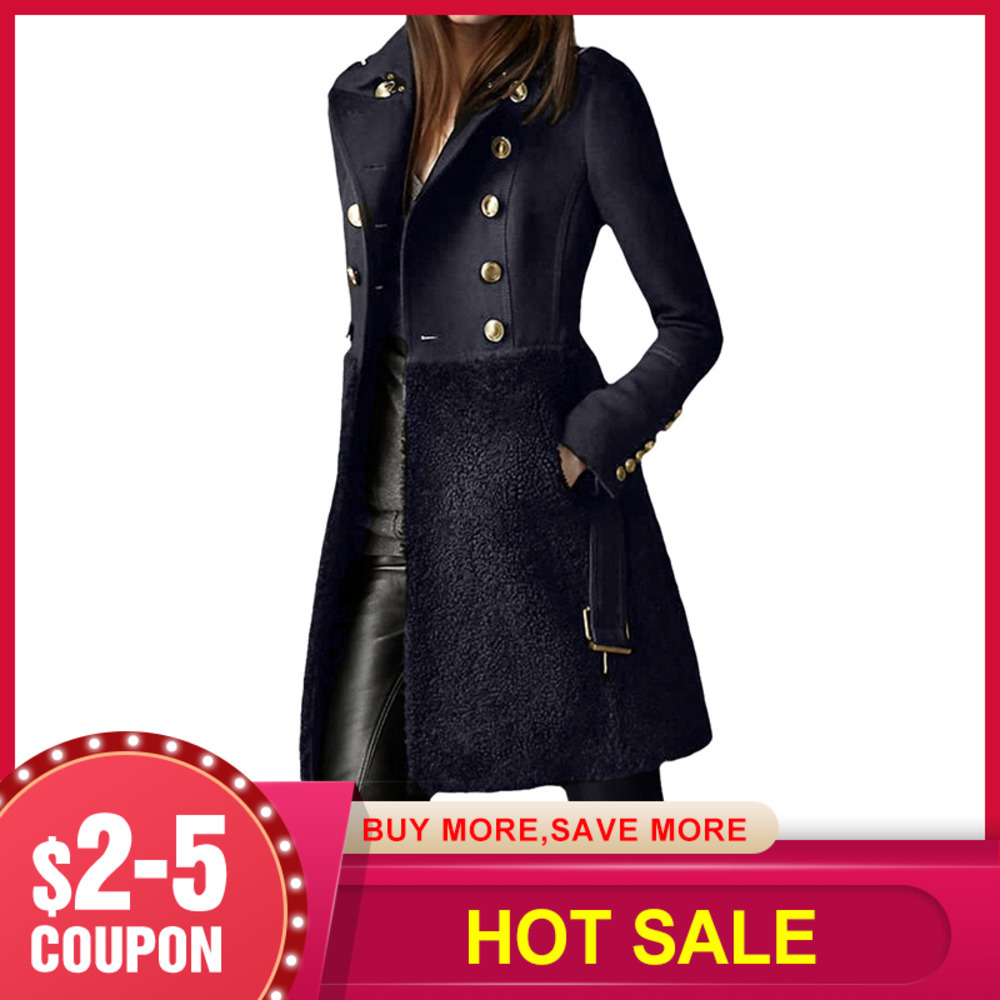 

Gothic Punk Black Jackets Oversized New Fashion Slim Autumn Winter Women Coats Outwear Casual Female Coat Plus Size M-4XL, Thin version