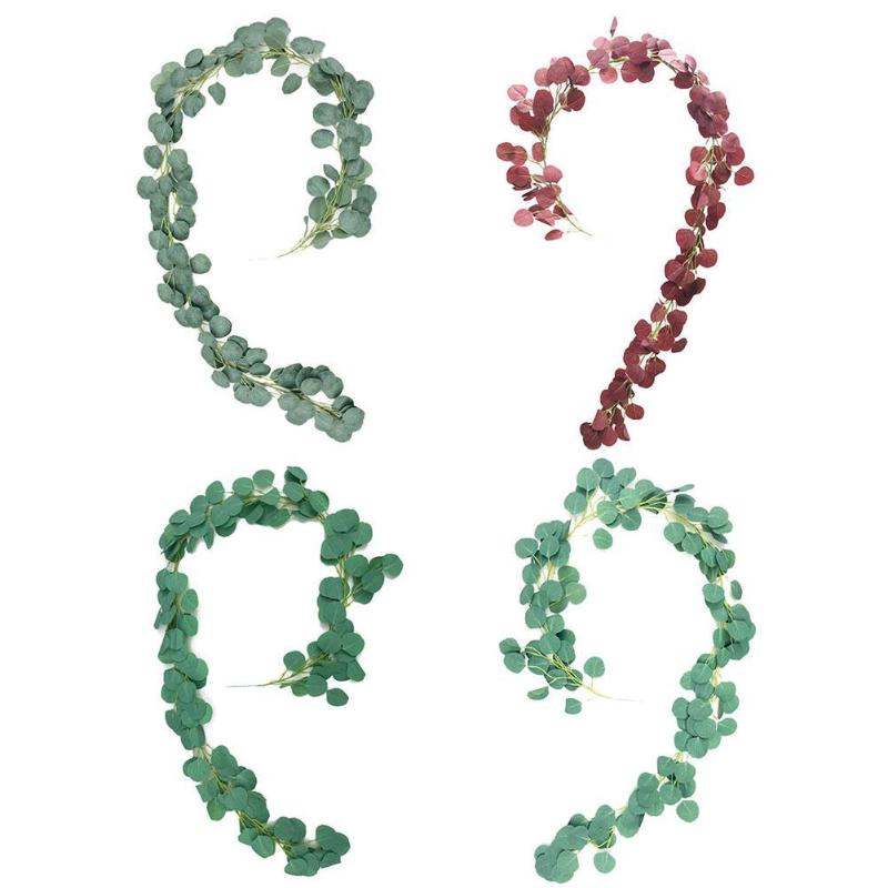 

Artificial Vine Fake Eucalyptus Leaves Greenery Wreath Plants Hanging Garland Simulation Plant Wall Wedding Party Decorations