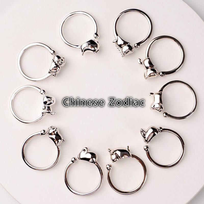 

Original design of Chinese ancient elements traditional Zodiac Dai Meng small delicate fairy elegant silver jewelry