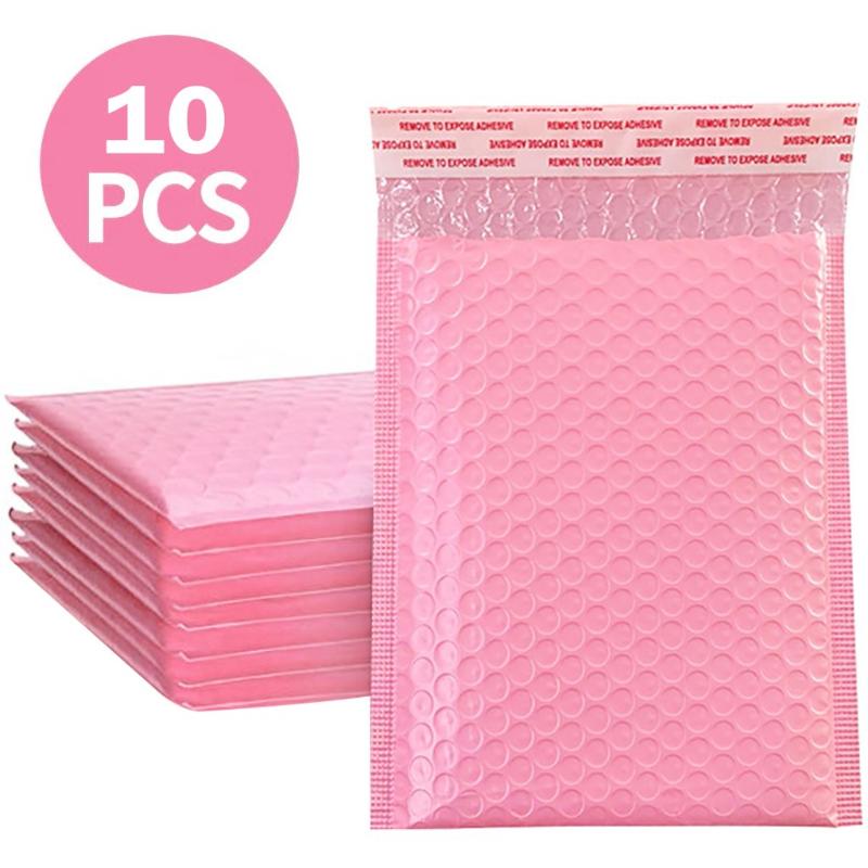 

10PCS/Lot Bubble Envelope Bags Self Seal Mailers Padded Shipping Envelopes With Bubble Mailing Bag Shipping Packages Bag Pink