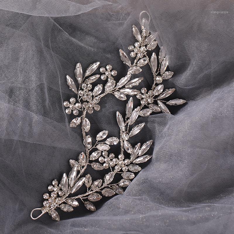 

Hair Clips & Barrettes Leaf Headband Rhinestone Inlaid Hairpin Cute Vintage Wedding Headdress Accessories For Girls And Women LB, Golden;silver