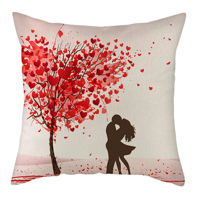 

Nanacoba Valentine's Day Gift Pillow Cover Red Couples Love Heart Cushion Covers for Home Sofa Decorative Throw Pillowcases, Pc14172