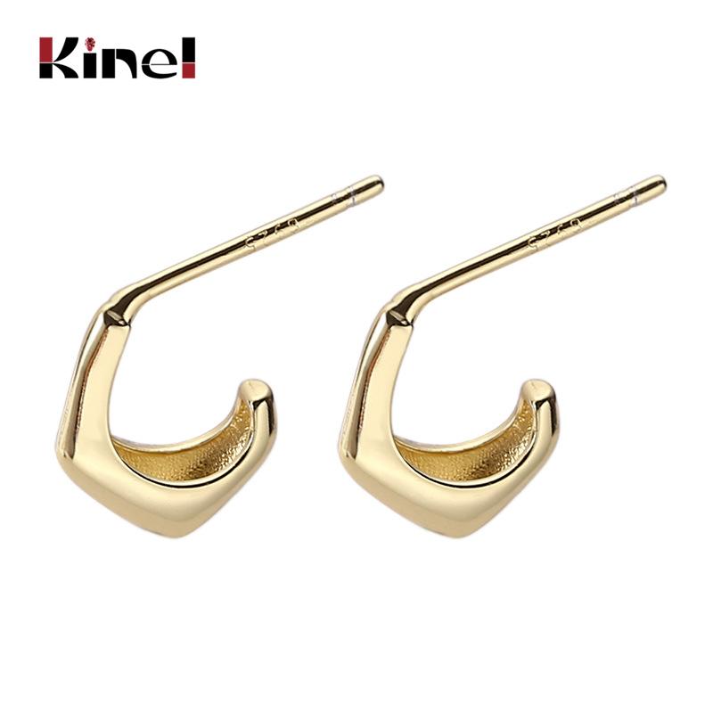 

Kinel Korea C Earrings for Women Real 925 Sterling Silver INS Wedding Enagement Statement Jewelry