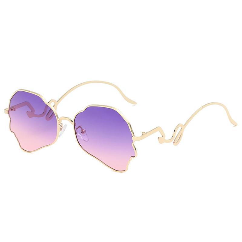 

Sunglasses BINGKING Women 7 Colors Irregular Brand Design Alloy Frame Daily Matching Plastic Lens 1657 UV400 Protection Eyewear