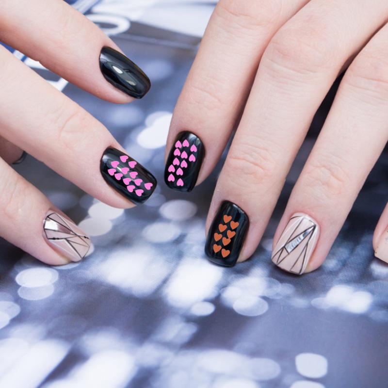 

6 Boxes Heart Nail Sequin Ultra Thin Nail Glitter Paillette 3D Art Flakes