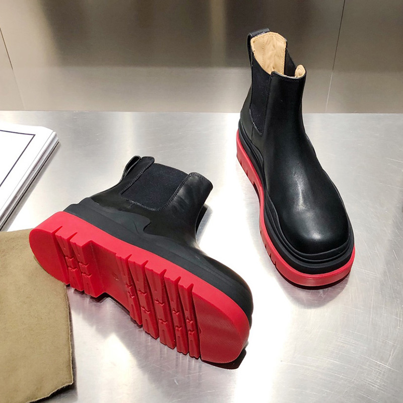 

2021 Ankle Booties Women Botega Boot Cowskin Leather Boots Green Bottom Vintage Sneakers Luxurys Designers Shoes, Chocolate