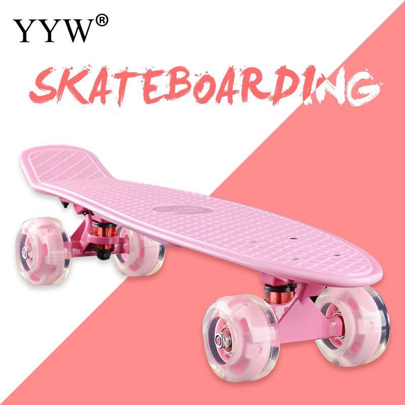 

Skateboard 58cm Skateboard 58cm Fishboard Cruiser Banana Fish Board Outdoor Sport Boys and Girls Portable Skate Board, Multi