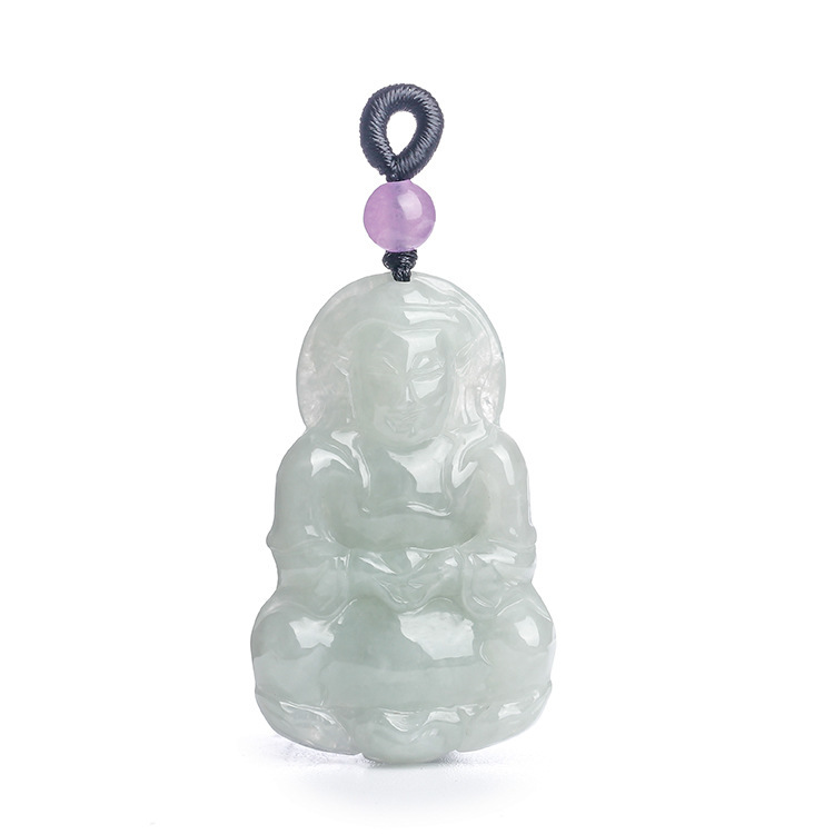 

Big Burmese Guanyin Jade Necklace Pendant Present Xdis