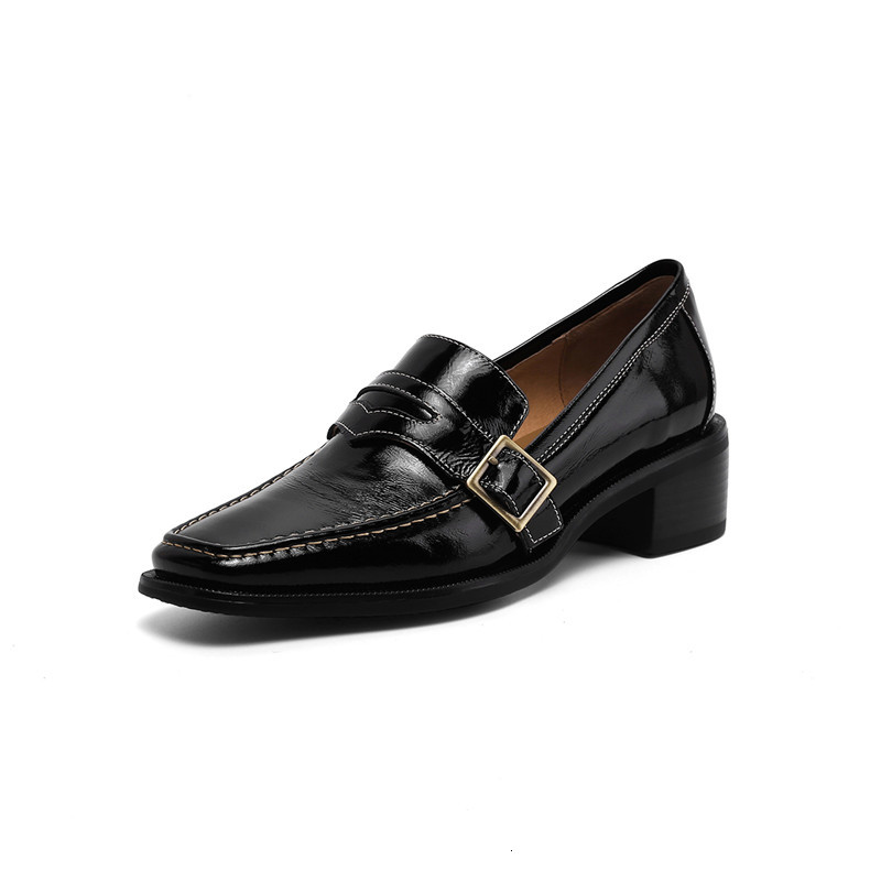 

2021 New Arrival. Genuine Dressed... Spring Shoes... Solid Autumn... Single Shoes. 8QVQ, Black