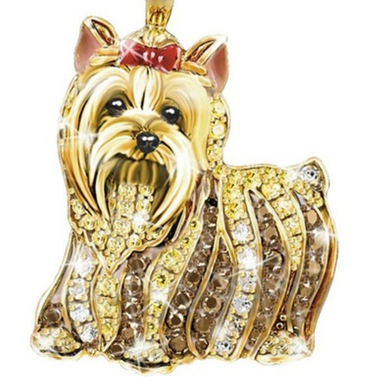 

Crystal Animal Lion Dog Pendant Necklaces For Women Men Hiphop Rock Alloy Lovely Chain Necklace Jewelry Accessories