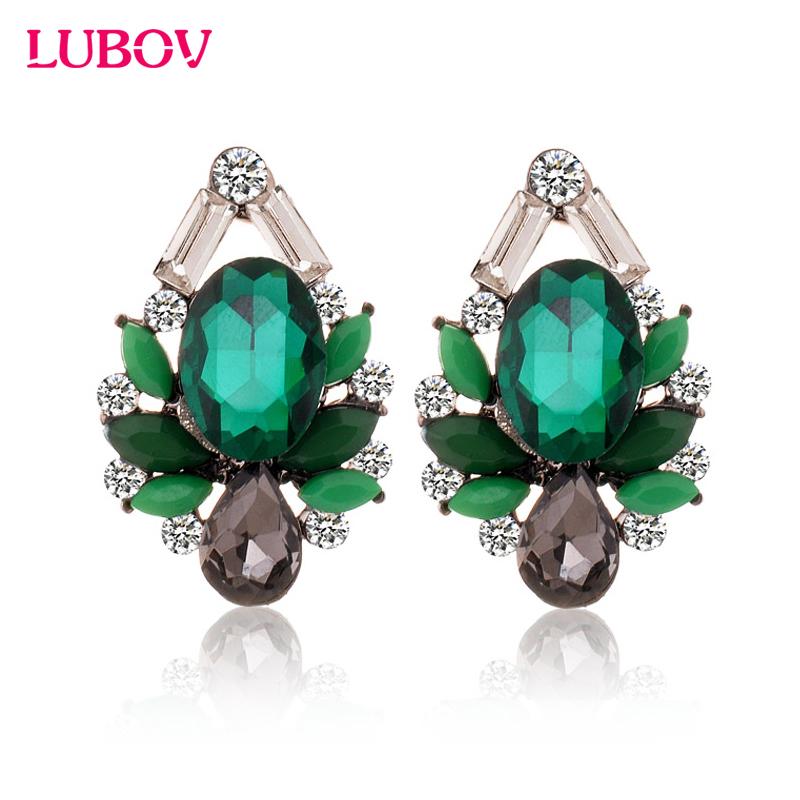 

Fashion Brand Women's Gorgeous Elegant Petals Earrings Rhinestone Alloy Imitation Earrings Women's Gift Jewelry 3.3x2.2cm