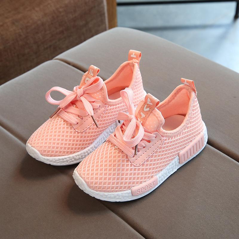 

2020 Summer and fall Shoes Kids Fashion Mesh Casual Children Sneakers For Boy Girl Child Breathable Sport Shoes, White