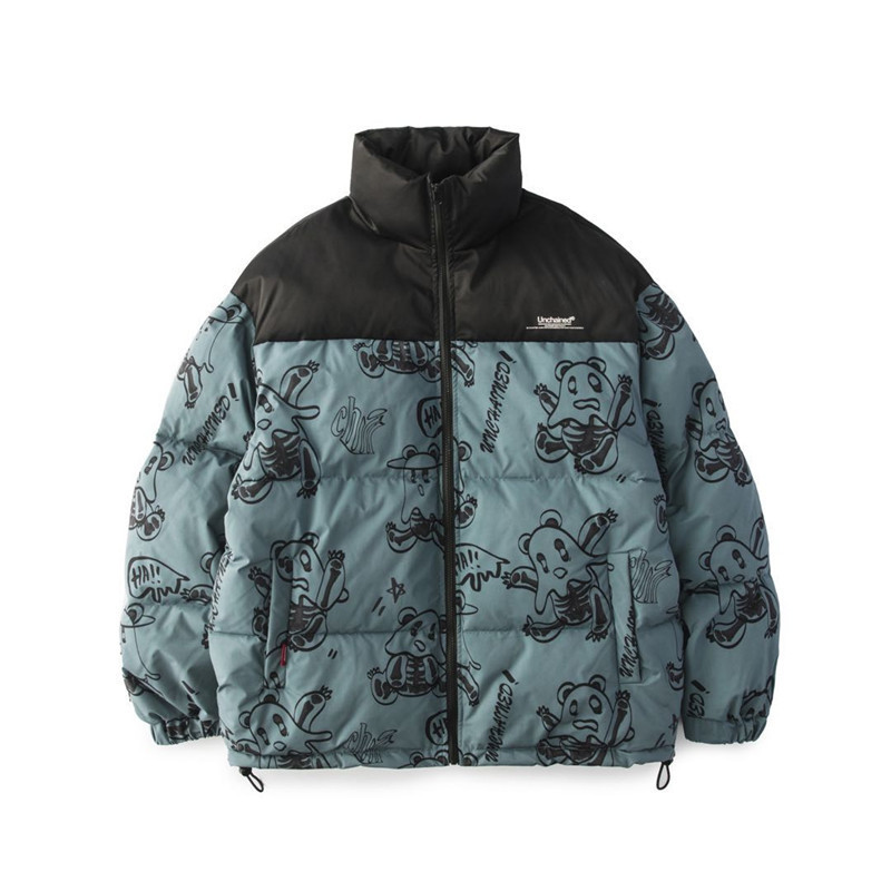 

2021 New Women's Fashionable Weight Quilted Collar Jacket with Print From Amend Warm Coat Cotton JG80, Beige