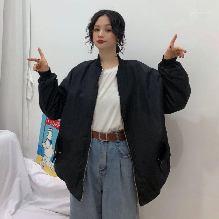 

Coats and Jackets Women Jacket Solid All Match Long Black Coat Womens Oversized Clothes Korean Streetwear High Quality Stylish1