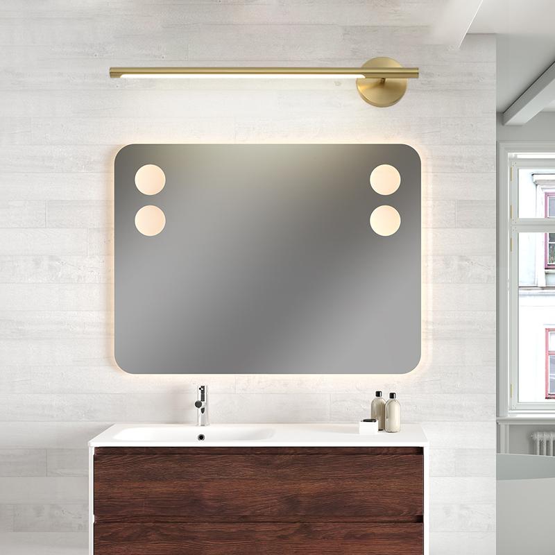 

Modern Golden Mirror LED Wall Light Living Room Bedroom Bedside Wall Mounted Bathroom Makeup Lamp Indoor Decoration Fixtures