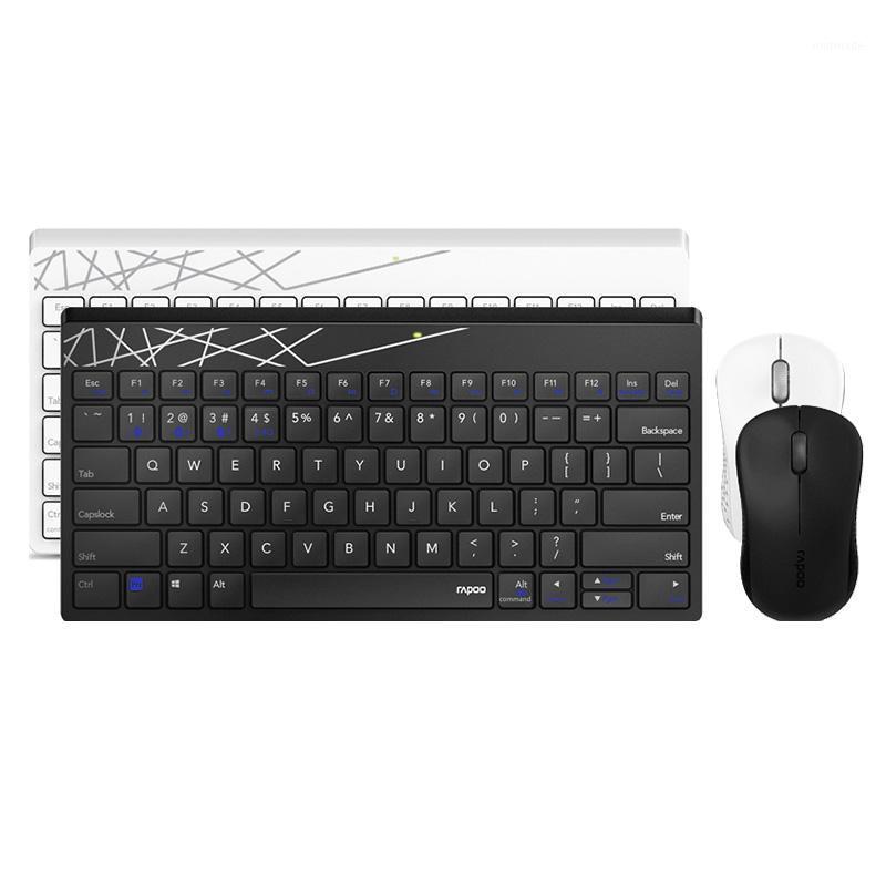 

Rapoo X220T wireless bluetooth keyboard and mouse set, bluetooth 3.0/4.0 wireless 2.4G, small and portable business office mute1