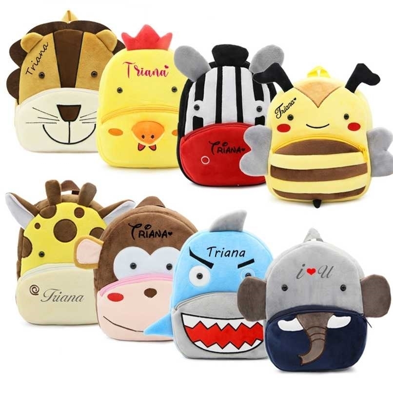 

Personalized Kids cartoon cute Animals backpack kindergarten children mochila Infant school bags baby girl boy schoolbag 220209, Cock