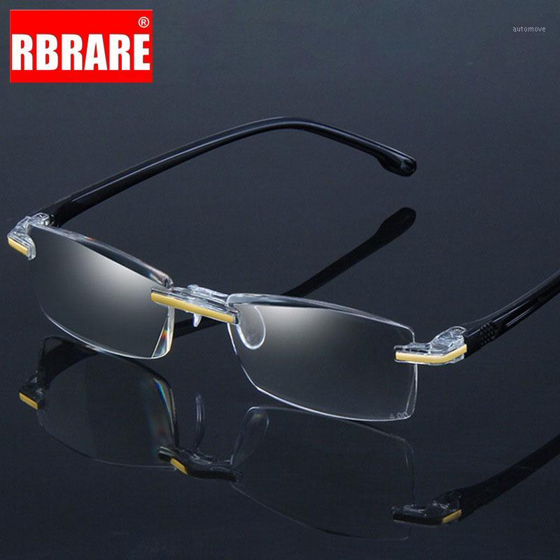 

RBRARE Frameless Square Reading Glasses Men Blue Light Glasses Eye Protection Presbyopic Men Gafas De Lectura Hombre1