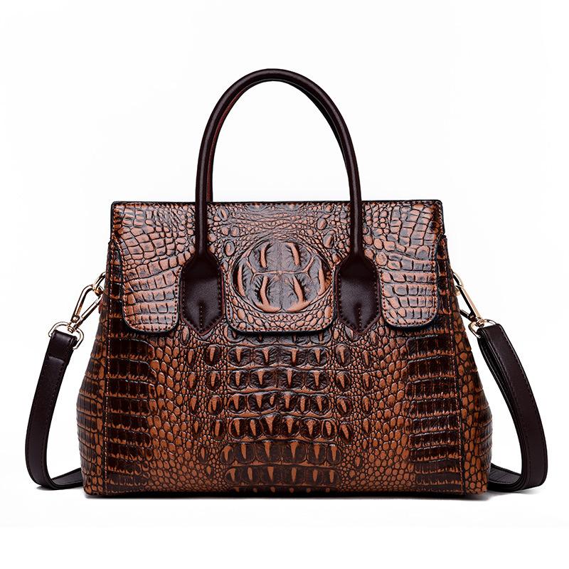 

Women Bag 2021 New Fashion Lady Bag Crocodile Pattern Shoulder Messenger Handbag Female Big Trend, Black