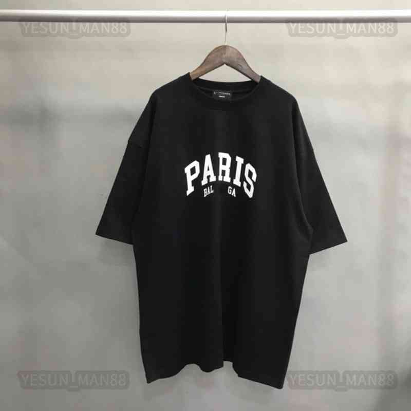 

Designer Luxury Summer Balencaigas Letter Paris Printed T Shirt Mens And Womens Couple Loose Short Sleeve Top Various Styles, 20