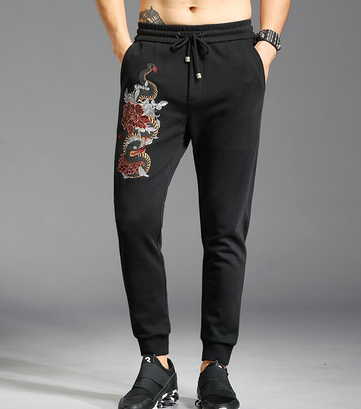 

Pants Style Stylish Embroidered Casual Trousers Young Men of the K858 Brand Ogq8, The shown