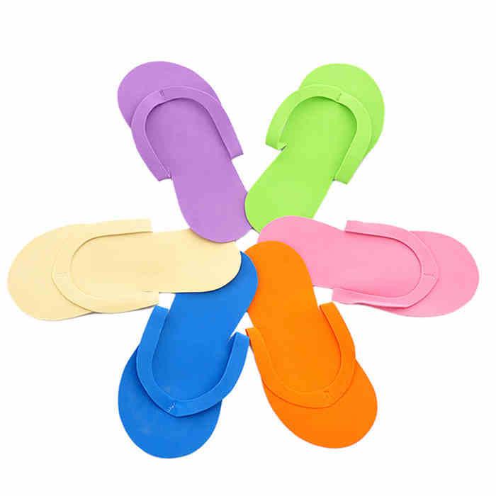 

EVA Slipper Foam Salon Spa hotel Slipper Disposable Pedicure thong Slippers Disposable slippers 500 pairs, Mix