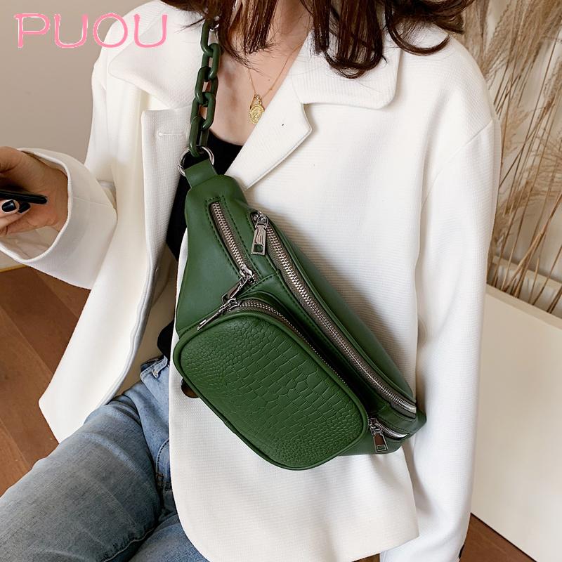 

Fashion Stone Pattern PU Leather Chain Waist Bag Bananka Bag on A Belt Leisure Fanny Pack Women Satchel Belly Band Belt, Beige